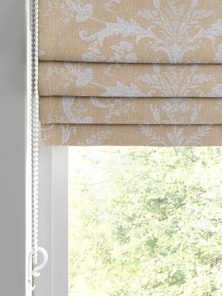 Laura Ashley Gold Josette Woven Made To Measure Roman Blind - Image 2 of 6