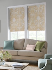 Laura Ashley Gold Josette Woven Made To Measure Roman Blind - Image 5 of 6