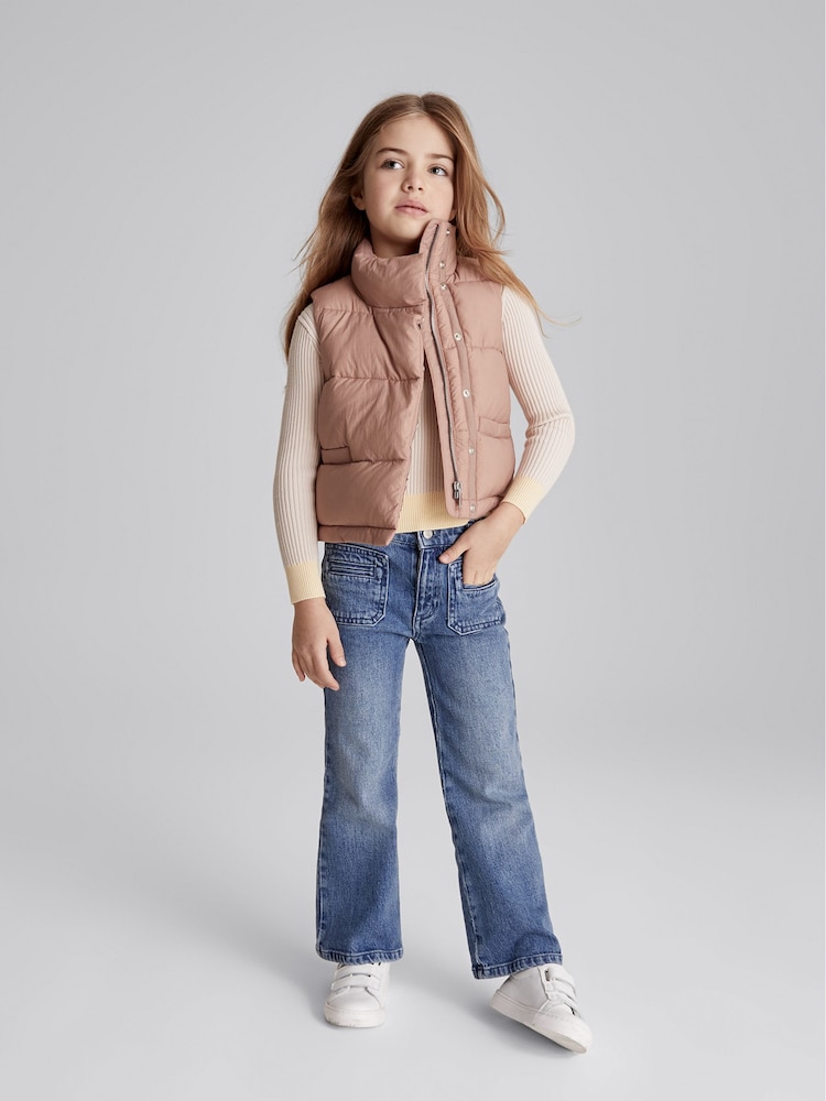 Reiss Pink Elsie Junior Puffer Gilet - Image 1 of 6 Reiss Pink Elsie Junior Puffer Gilet - Image 1 of 6