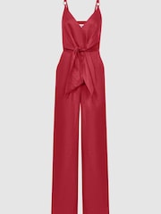 Reiss Coral Ana Regular Linen Jumpsuit - Image 2 of 6
