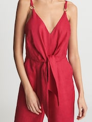 Reiss Coral Ana Regular Linen Jumpsuit - Image 6 of 6