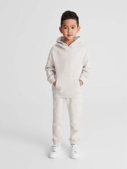 Reiss Dark Ecru Ali Oversized Garment Dye Joggers - Image 1 of 6