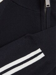 Reiss Navy Law Junior Half Zip Funnel Neck Jumper - Image 6 of 6