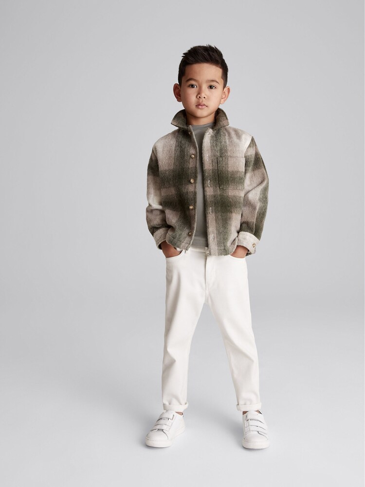 Reiss Sage Bullet Junior Brushed Check Overshirt - Image 1 of 6