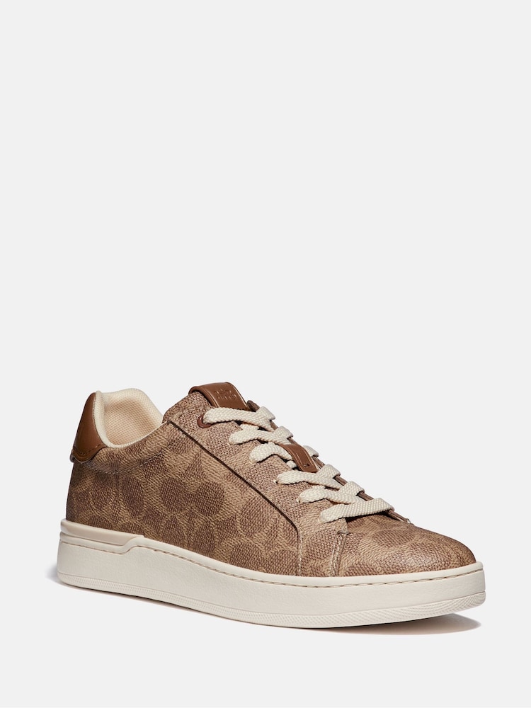 Coach Lowline Jacquard Print Trainers - Image 2 of 4