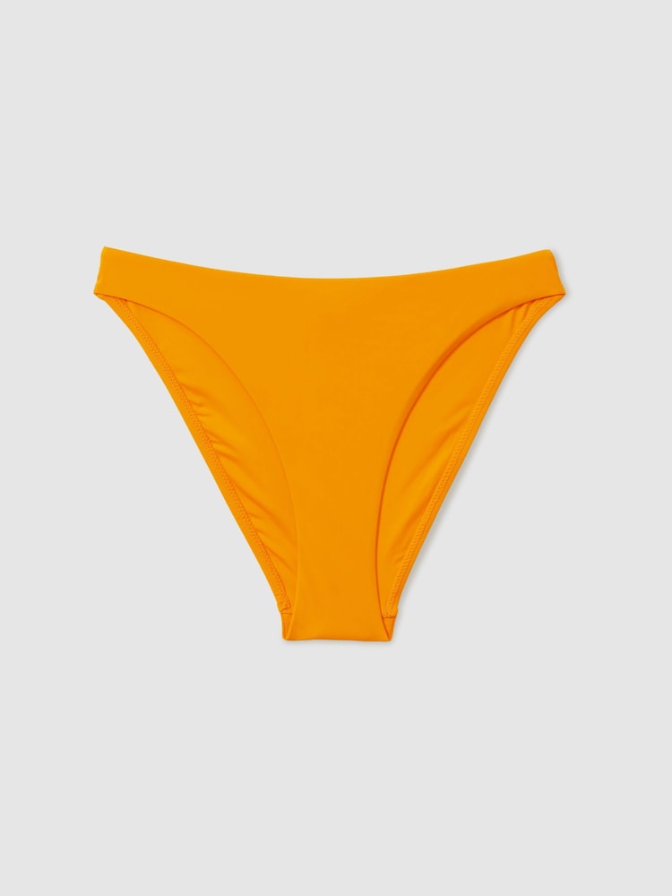 Reiss Yellow Carina High Cut Bikini Bottoms - Image 2 of 5