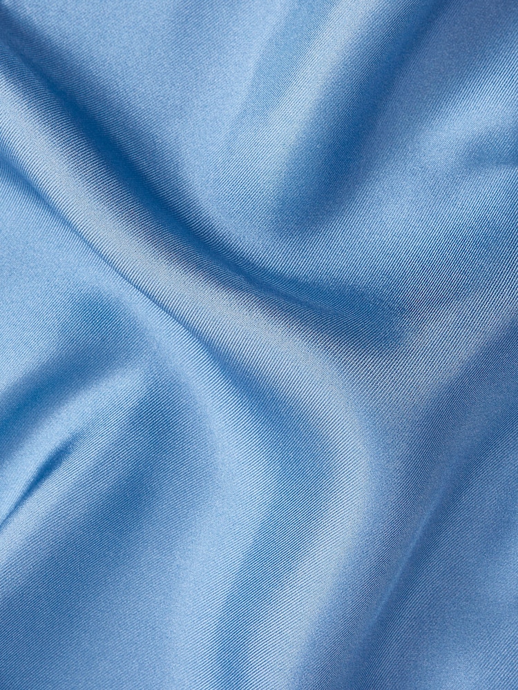 Reiss Airforce Blue Ceremony Plain Silk Pocket Square - Image 5 of 5