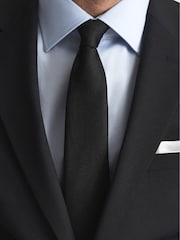 Reiss Black Ceremony Textured Silk Tie - Image 3 of 3