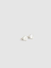 Reiss Silver Ardley Stone Insert Cufflinks - Image 1 of 5