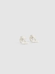 Reiss Silver Ardley Stone Insert Cufflinks - Image 5 of 5