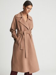Reiss Rose Felo Belted Blindseam Coat - Image 3 of 6