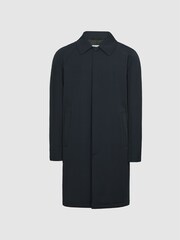 Reiss Navy Colombo Single Breasted Long Length Coat - Image 2 of 7