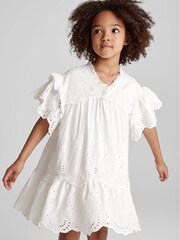 Reiss White Rae Junior Lace Shift Dress - Image 1 of 6