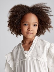 Reiss White Rae Junior Lace Shift Dress - Image 4 of 6