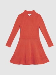 Reiss Pink Jodie Junior Relaxed Knitted Dress - Image 2 of 5