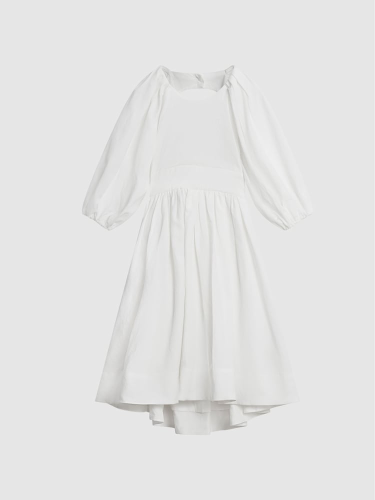 Reiss White Mae Jr Bow Back Dress - Image 2 of 6
