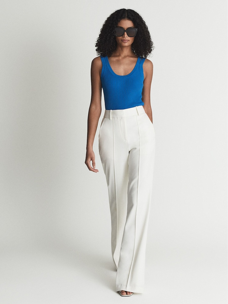 Reiss Blue Sabrina Double Strap Knitted Vest - Image 1 of 6