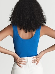 Reiss Blue Sabrina Double Strap Knitted Vest - Image 5 of 6