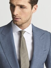 Reiss Airforce Blue Bold Slim Fit Wool Single Breasted Blazer - Image 4 of 5