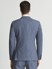 Reiss Airforce Blue Bold Slim Fit Wool Single Breasted Blazer - Image 5 of 5