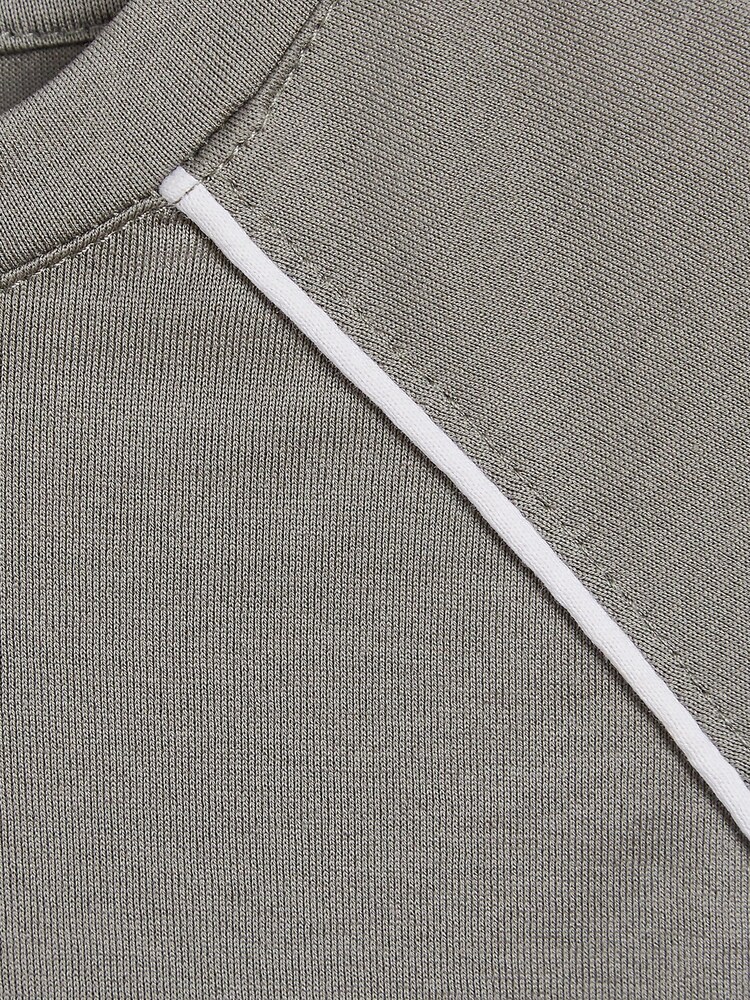 Reiss Sage Stratford Piped Knitted Trim Crew Neck Tee - Image 6 of 6 Reiss Sage Stratford Piped Knitted Trim Crew Neck Tee - Image 6 of 6