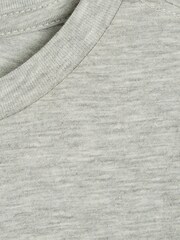 Reiss Grey Melange Bless Crew Neck Tshirt - Image 6 of 6