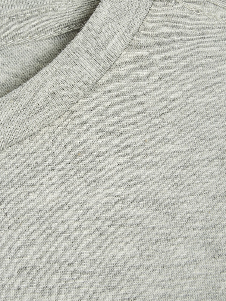 Reiss Grey Melange Bless Crew Neck Tshirt - Image 6 of 6