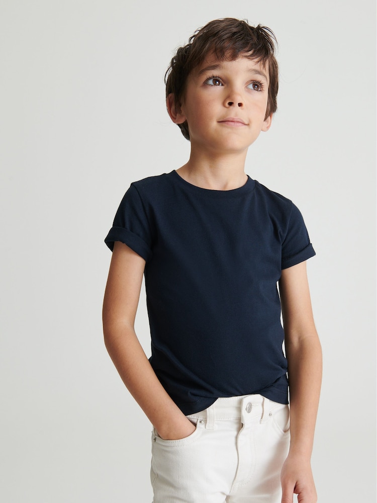 Camiseta con cuello redondo Bless de Reiss - Imagen 1 de 6