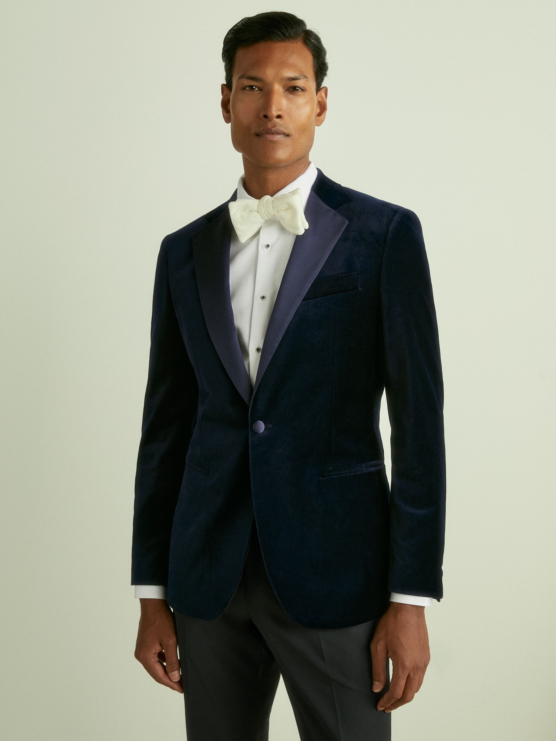 Buy Reiss Navy Ace Velvet Single Breasted Slim Fit Jacket from the Next UK  online shop