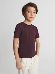 Burdeos - Camiseta con cuello redondo Bless de Reiss - Imagen 4 de 6