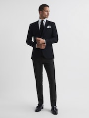 Reiss Black Hope Modern Fit Travel Trousers - Image 3 of 5