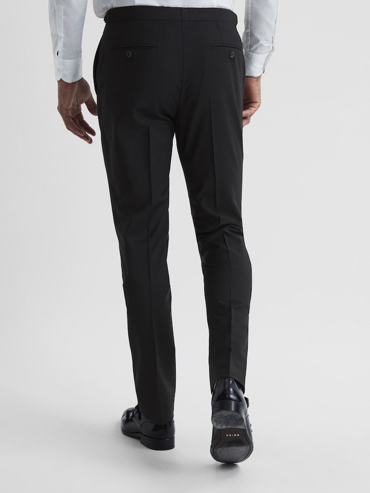 Reiss Black Hope Modern Fit Travel Trousers - Image 5 of 5