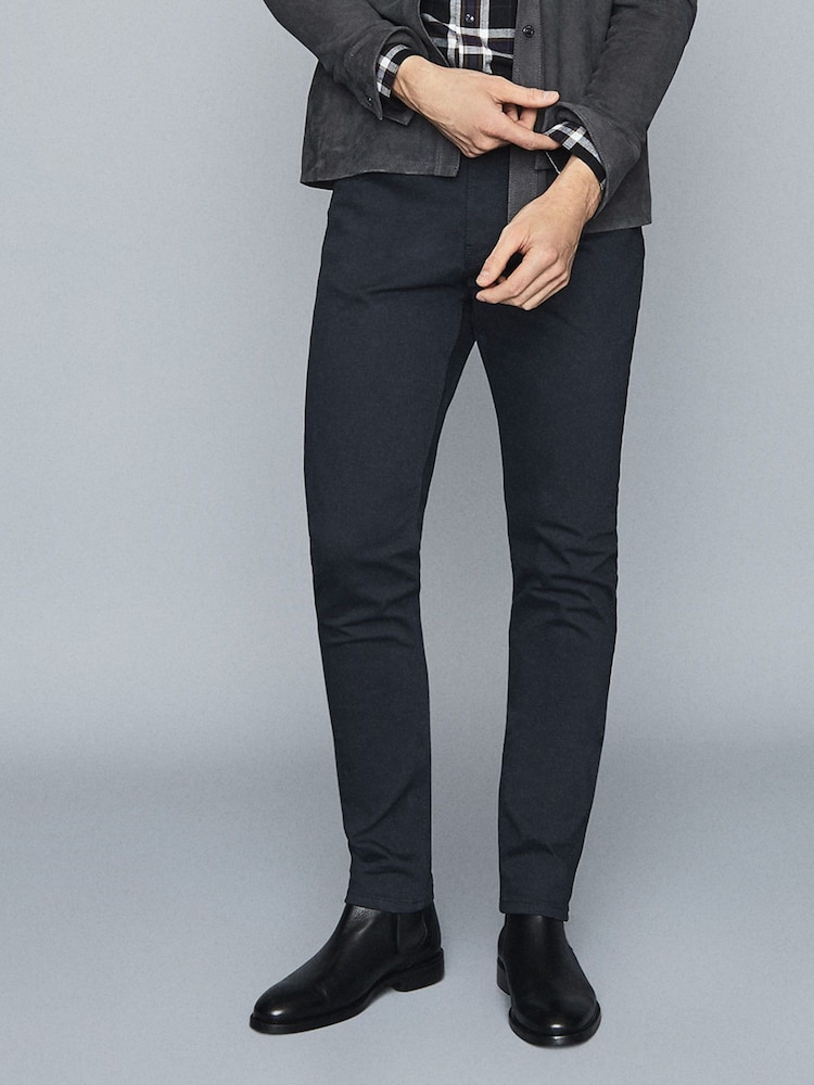 Reiss Blue Deep Stay-Blue Slim Fit Jeans - Image 6 of 6