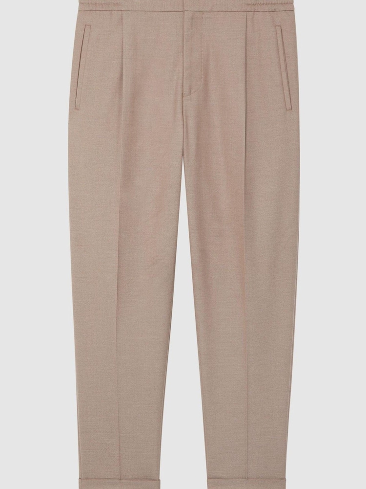 Reiss Fawn Brighton Relaxed Drawstring Trousers with Turn-Ups - Image 2 of 6