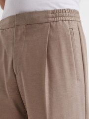 Reiss Fawn Brighton Relaxed Drawstring Trousers with Turn-Ups - Image 4 of 6