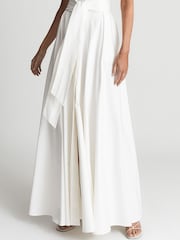 Reiss White Gigi Gather Detailed Maxi Skirt - Image 3 of 5