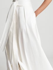 Reiss White Gigi Gather Detailed Maxi Skirt - Image 4 of 5
