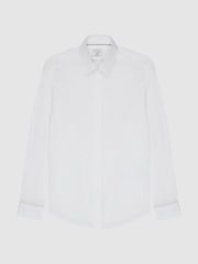 Белый - Приталенная хлопковая рубашка Blend Reiss Kiana - Изображение 2 из 8