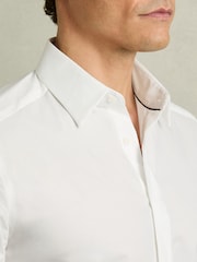 Белый - Приталенная хлопковая рубашка Blend Reiss Kiana - Изображение 3 из 8
