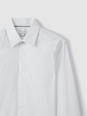Белый - Приталенная хлопковая рубашка Blend Reiss Kiana - Изображение 6 из 8
