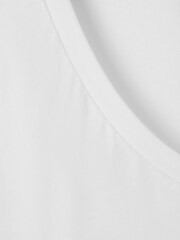 Reiss White Dayton Cotton V-Neck T-Shirt - Image 7 of 8