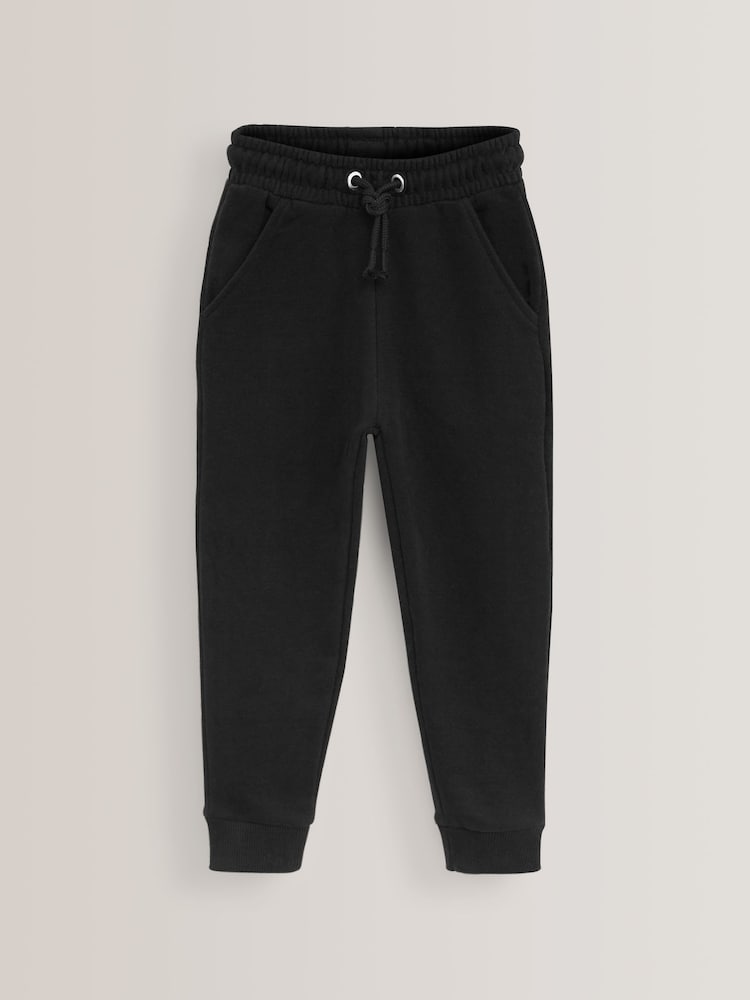Pink/Grey/Black 3 Pack Soft Jersey Regular Fit Joggers (3-16yrs) - Image 2 of 6