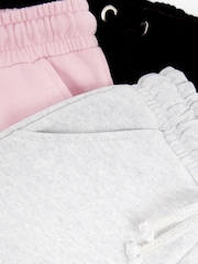 Pink/Grey/Black 3 Pack Soft Jersey Regular Fit Joggers (3-16yrs) - Image 6 of 6