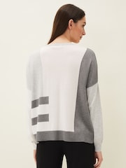 Phase Eight Pink Melisse Colourblock Stripe Jumper - Image 2 of 6
