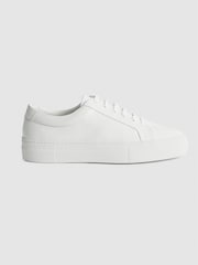 Reiss White Finley Leather Trainers - Image 2 of 6