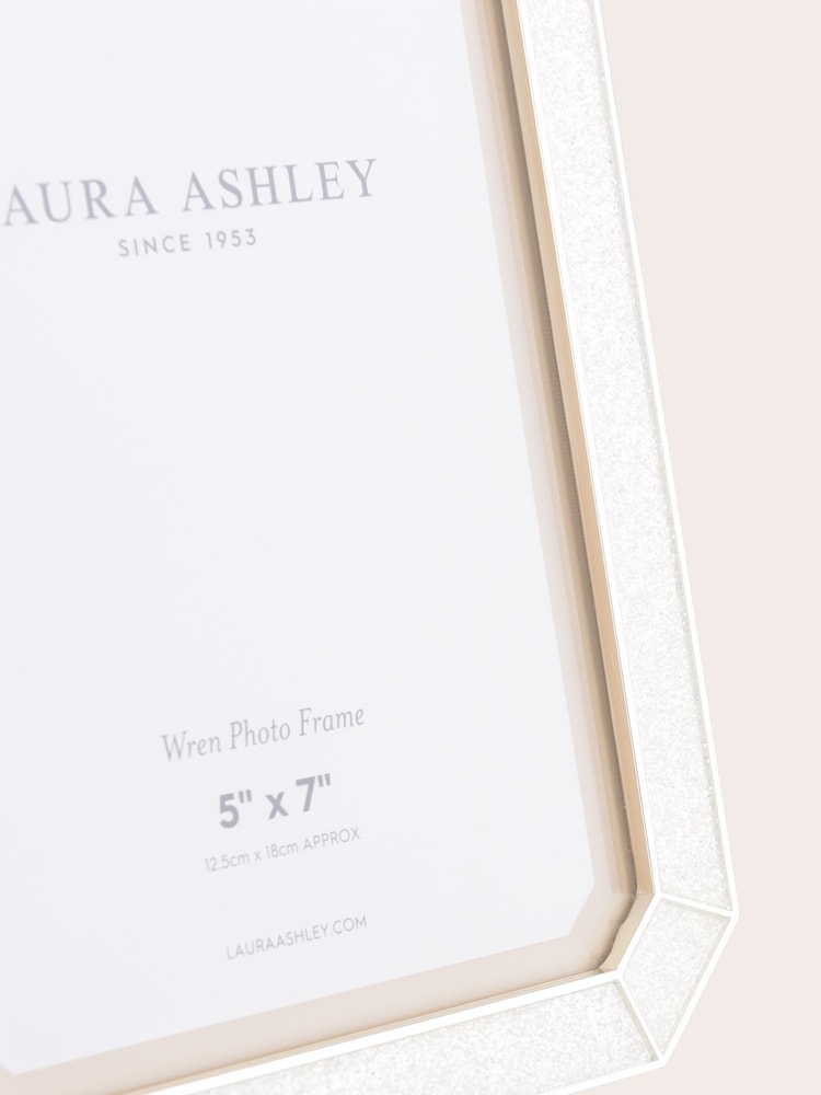 Laura Ashley Silver Wren Silver Plated With Pearl Glitter Picture Frame - Image 5 of 5
