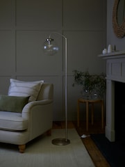 Brushed Chrome Bourton Floor Lamp - Image 3 of 8