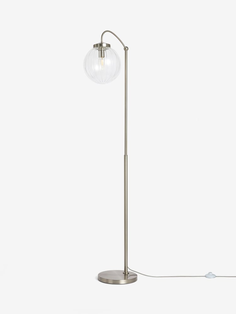Brushed Chrome Bourton Floor Lamp - Image 4 of 4 Brushed Chrome Bourton Floor Lamp - Image 4 of 4