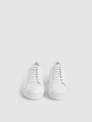 Reiss White Finley Leather Trainers - Image 3 of 5