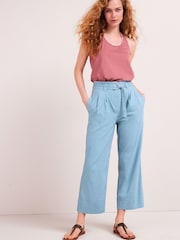 Blue D Ring Belted Crop Trousers - Image 1 of 2